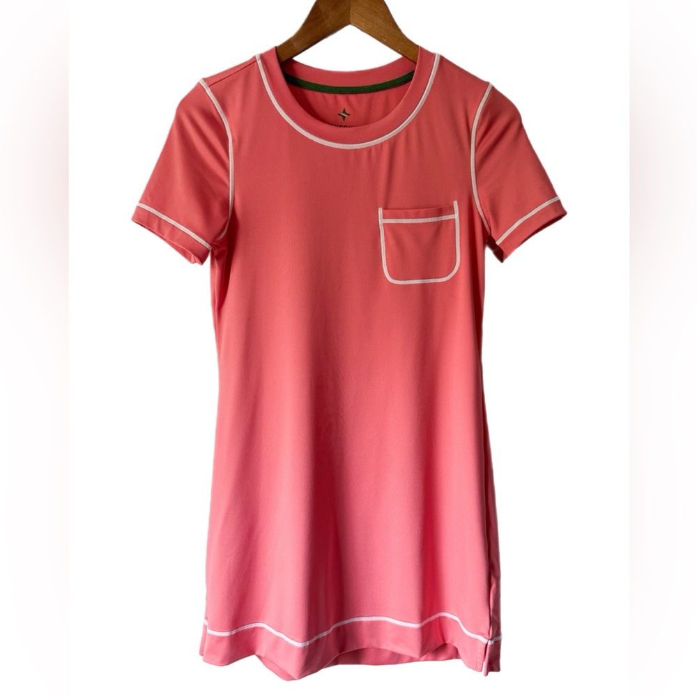 Tuckernuck Tnuck Sport Women's Coral Pink Short Sleeve Athletic Dress Sz XS